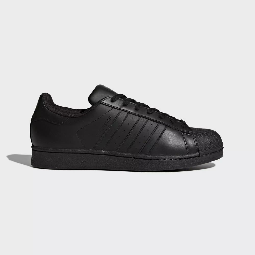 Adidas Superstar Tenis Negros Para Hombre (MX-33104)